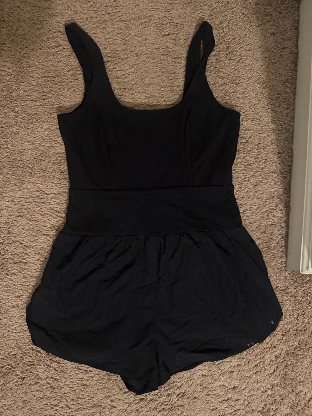 Forever 21 Black Scoop Neck One-Piece Romper